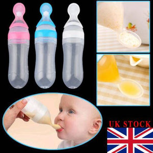 Infant Baby Silicone Feeder With Spoon