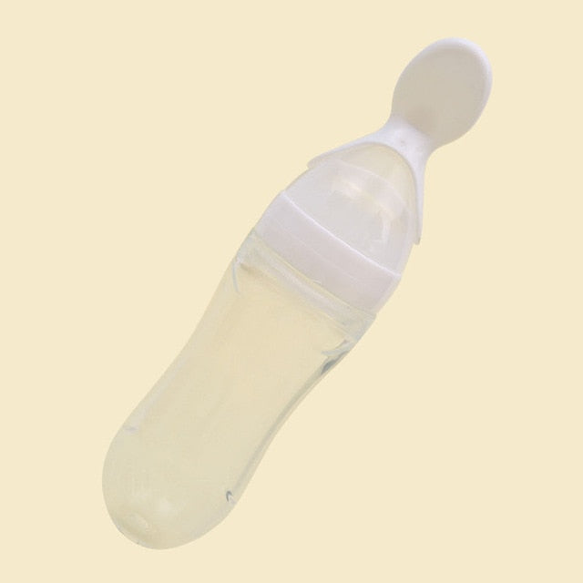 Infant Baby Silicone Feeder With Spoon