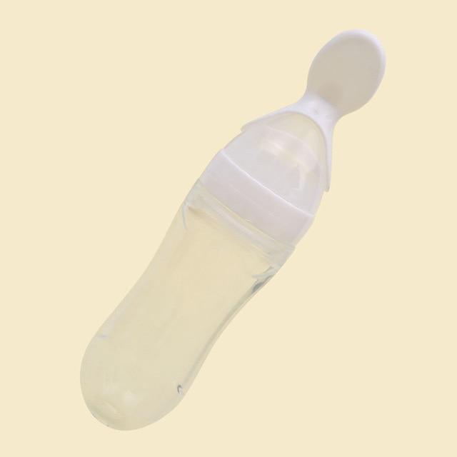 Infant Baby Silicone Feeder With Spoon