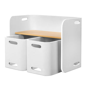 Keezi Kids Compact Activity Table and Chair Set White