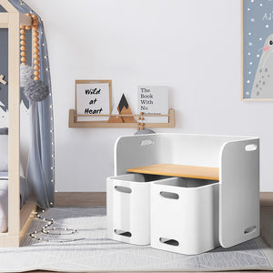 Keezi Kids Compact Activity Table and Chair Set White