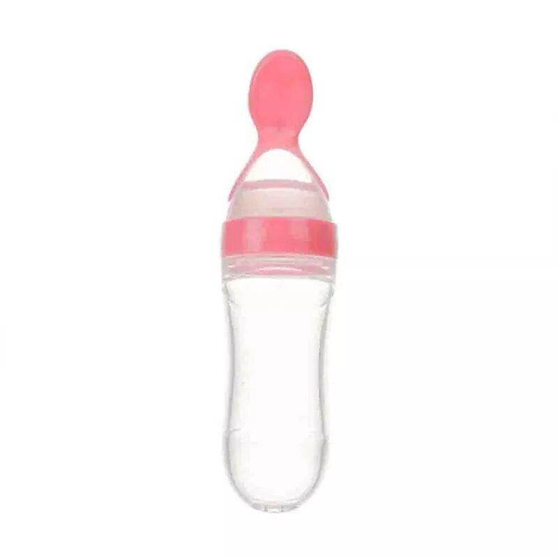 Infant Baby Silicone Feeder With Spoon