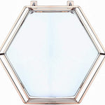 Hexagon Hanging Mirror Rose Gold Colour