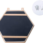 Hexagon Hanging Mirror Rose Gold Colour