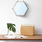Hexagon Hanging Mirror Rose Gold Colour