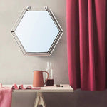 Hexagon Hanging Mirror Rose Gold Colour