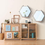 Hexagon Hanging Mirror Rose Gold Colour