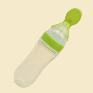 Infant Baby Silicone Feeder With Spoon