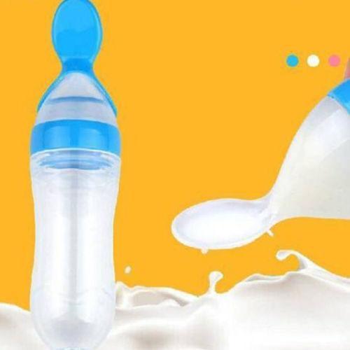 Infant Baby Silicone Feeder With Spoon