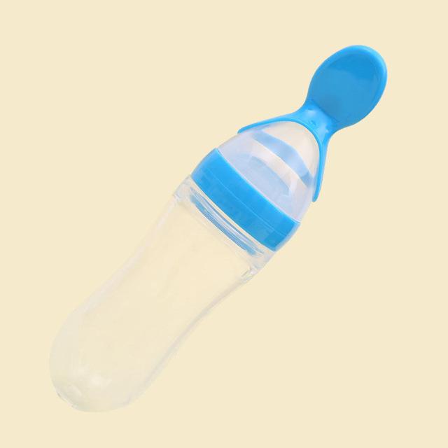 Infant Baby Silicone Feeder With Spoon