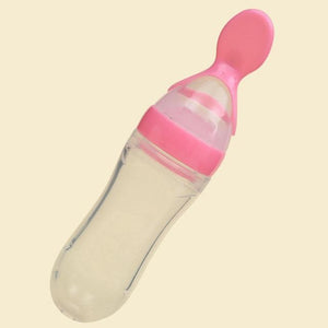 Infant Baby Silicone Feeder With Spoon